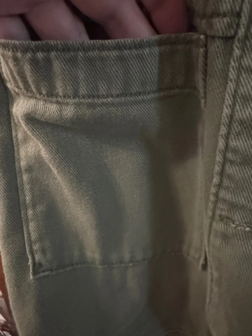 Old Navy Cropped Jean Jacket in Light Sage - Picture 3 of 5